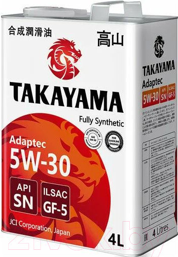 Изображение товара Моторное масло Takayama Adaptec 5W30 ILSAC GF-5 SN / 605585 (4л)