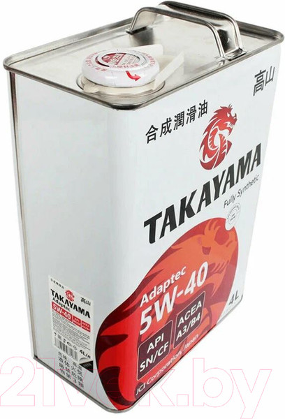 Изображение товара Моторное масло Takayama Adaptec 5W40 A3/B4 SN/CF / 605587 (4л)