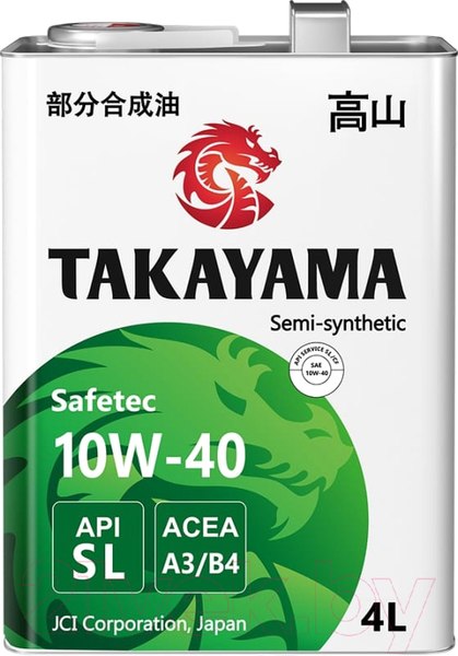 Изображение товара Моторное масло Takayama Safetec 10W40 A3/B4 SL / 605591 (4л)