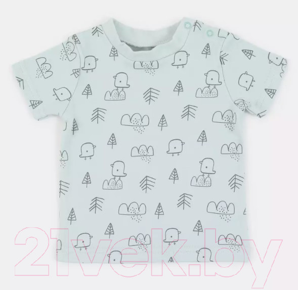 Изображение товара Комплект одежды для малышей MOWbaby Birds / 2-82 (голубой, р.68)