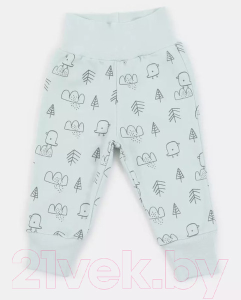 Изображение товара Комплект одежды для малышей MOWbaby Birds / 2-82 (голубой, р.68)