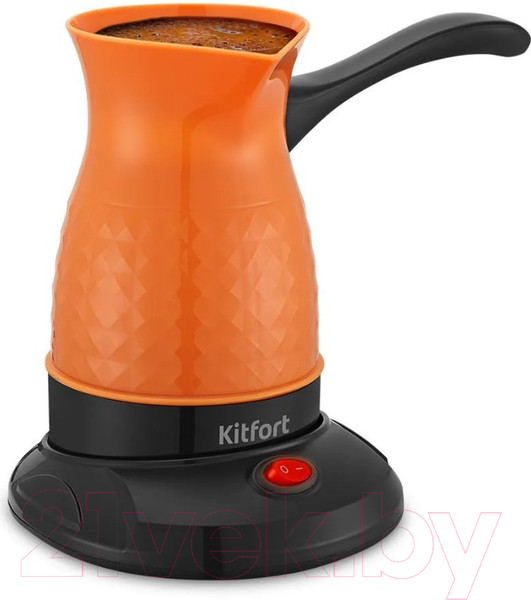 Изображение товара Турка электрическая Kitfort KT-7130-2 (черный/оранжевый)