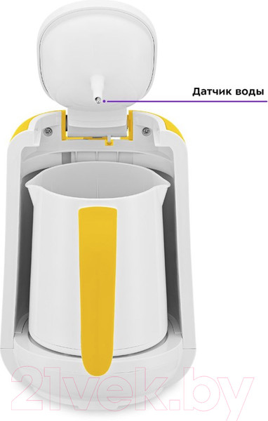 Изображение товара Турка электрическая Kitfort KT-7135-3 (белый/желтый)