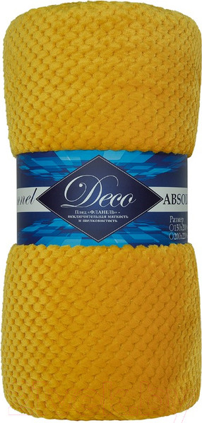 Изображение товара Плед TexRepublic Deco Ромбики Фланель 150x200 / 93406 (желтый)