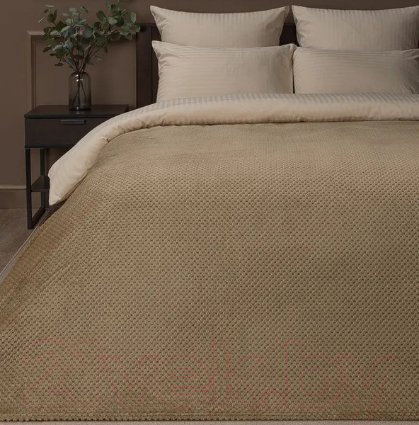 Изображение товара Плед TexRepublic Deco Ромбики Фланель 200x220 / 93408 (бежевый)
