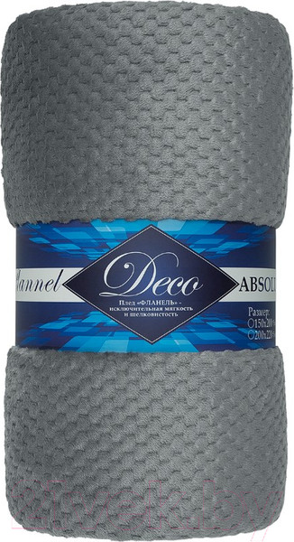 Изображение товара Плед TexRepublic Deco Ромбики Фланель 200x220 / 93413 (серый)