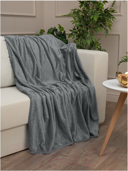 Изображение товара Плед TexRepublic Deco Ромбики Фланель 200x220 / 93413 (серый)