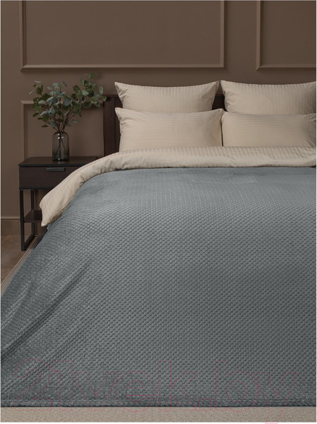 Изображение товара Плед TexRepublic Deco Ромбики Фланель 200x220 / 93413 (серый)