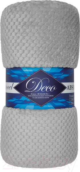 Изображение товара Плед TexRepublic Deco Ромбики Фланель 200x220 / 93414 (серый)