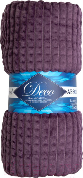 Изображение товара Плед TexRepublic Deco Кубики Фланель 150x200 / 93422 (сиреневый)