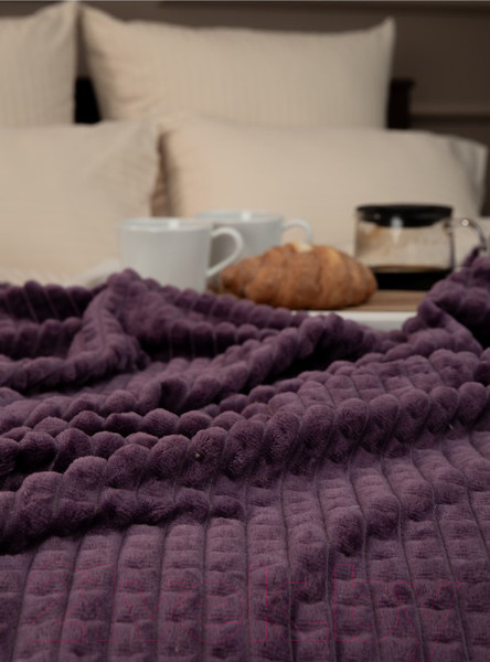 Изображение товара Плед TexRepublic Deco Кубики Фланель 200x220 / 93423 (сиреневый)