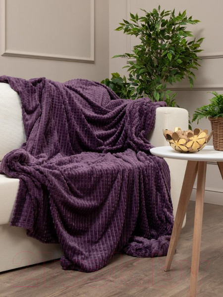 Изображение товара Плед TexRepublic Deco Кубики Фланель 200x220 / 93423 (сиреневый)