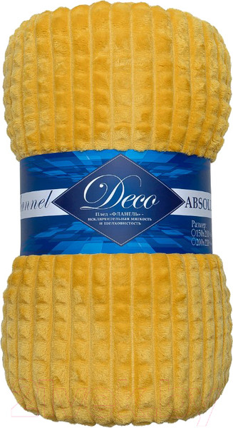 Изображение товара Плед TexRepublic Deco Кубики Фланель 150x200 / 93424 (желтый)