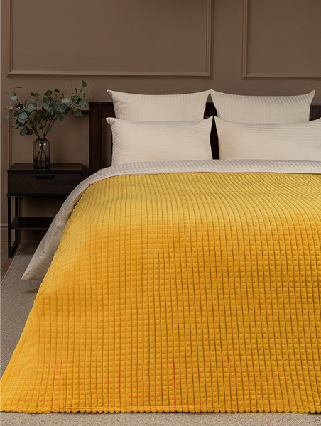 Изображение товара Плед TexRepublic Deco Кубики Фланель 150x200 / 93424 (желтый)
