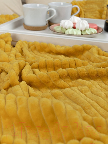 Изображение товара Плед TexRepublic Deco Кубики Фланель 150x200 / 93424 (желтый)