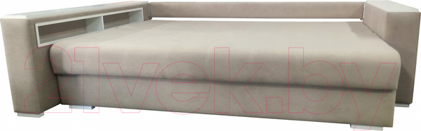 Изображение товара Диван Bobrovmebel Влада 8/2п с пуфом слева (микровелюр симпл 42 бежевый)