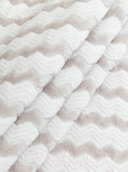 Изображение товара Плед TexRepublic Absolute Зигзаг двухцветный Flannel 150x200 / 92568 (серый)