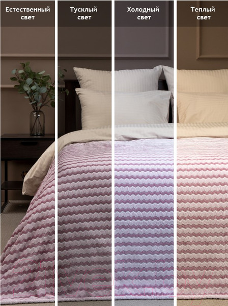 Изображение товара Плед TexRepublic Absolute Зигзаг двухцветный Flannel 150x200 / 92571 (сиреневый)