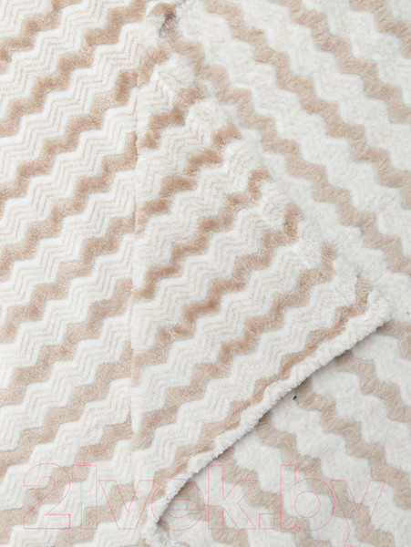 Изображение товара Плед TexRepublic Absolute Зигзаг двухцветный Flannel 200x220 / 92573 (бежевый)