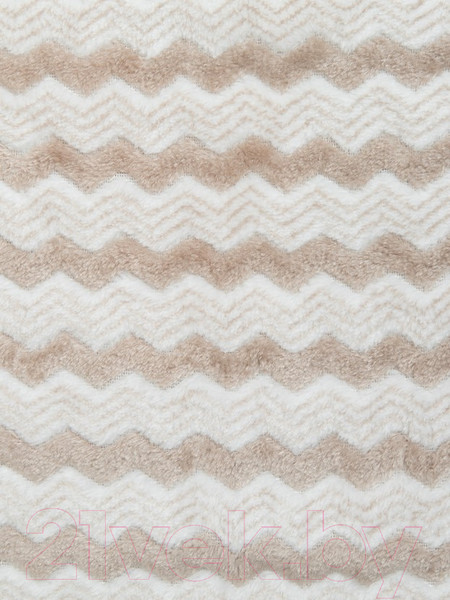 Изображение товара Плед TexRepublic Absolute Зигзаг двухцветный Flannel 200x220 / 92573 (бежевый)