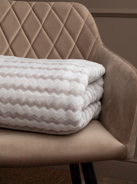 Изображение товара Плед TexRepublic Absolute Зигзаг двухцветный Flannel 200x220 / 92575 (серый)