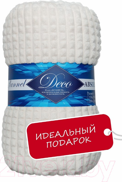Изображение товара Плед TexRepublic Deco Кубики Фланель 200x220см / 93259 (молочный)