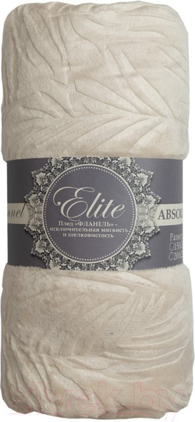 Изображение товара Плед TexRepublic Elite Листья Фланель 1.5сп / 93349 (шампань)