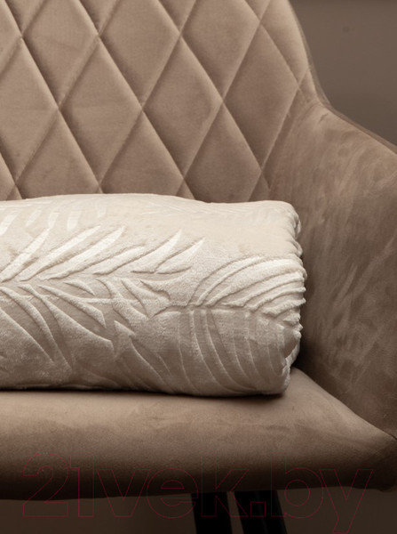 Изображение товара Плед TexRepublic Elite Листья Фланель 1.5сп / 93349 (шампань)