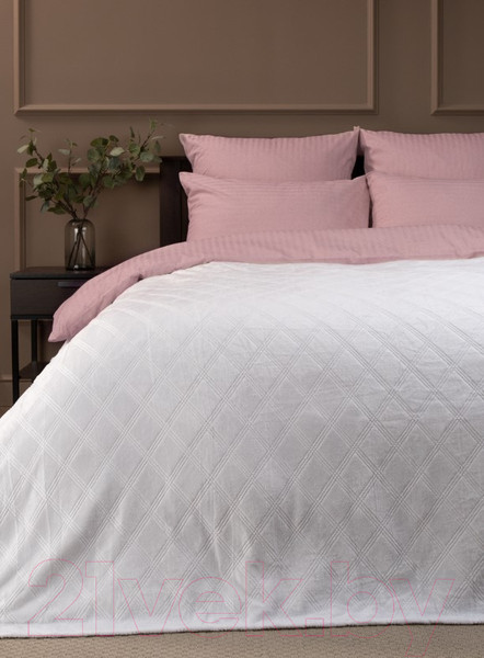 Изображение товара Плед TexRepublic Elite Клетка Фланель Евро / 93391 (белый)