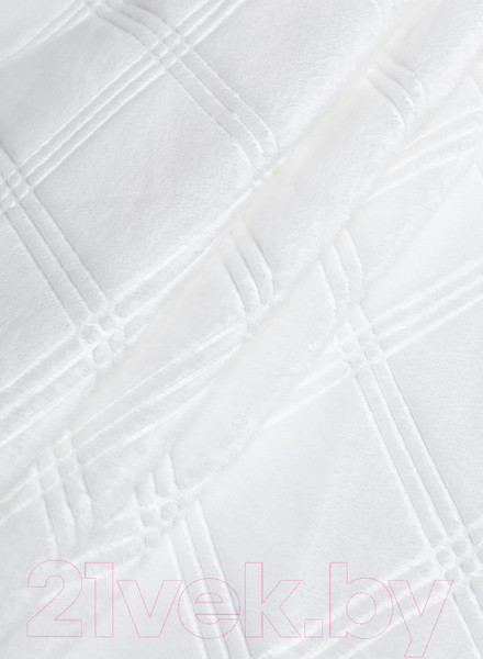 Изображение товара Плед TexRepublic Elite Клетка Фланель Евро / 93391 (белый)