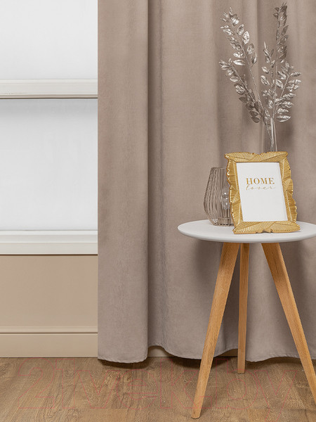 Изображение товара Комплект штор Amore Mio Вельвет канвас 1.5x2.7 / 92056 (2шт, бежевый)