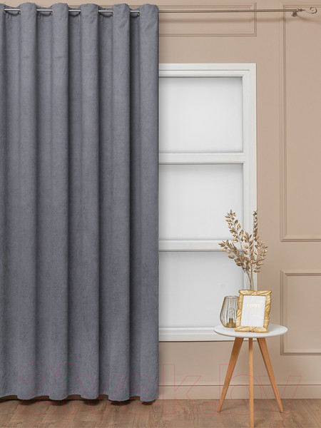 Изображение товара Комплект штор Amore Mio Вельвет канвас 1.5x2.7 / 92068 (2шт, серый)