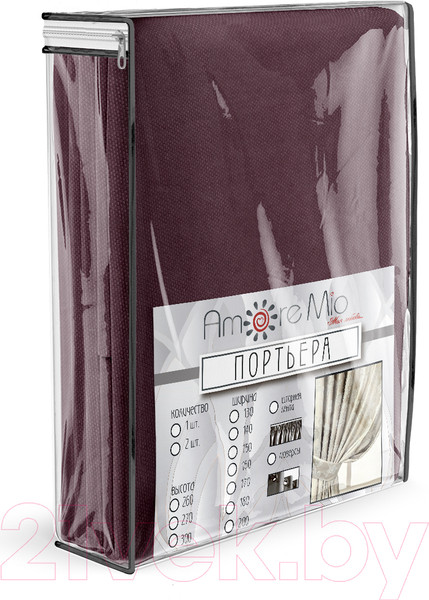 Изображение товара Комплект штор Amore Mio Вельвет канвас 1.5x2.7 / 92070 (2шт, розовый)