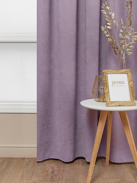 Изображение товара Комплект штор Amore Mio Вельвет канвас 1.5x2.7 / 92072 (2шт, сиреневый)