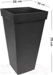 Изображение товара Вазон Multy Home Sonata EU5100006 (черный сланец)