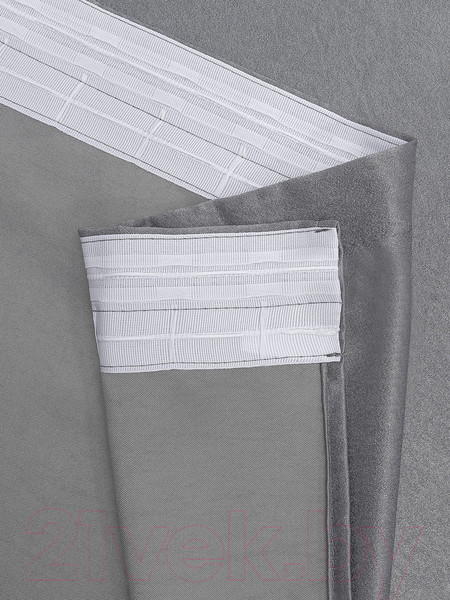 Изображение товара Комплект штор Amore Mio Однотонный софт 42002-040 1.5x2.7 / 92080 (2шт, серый)