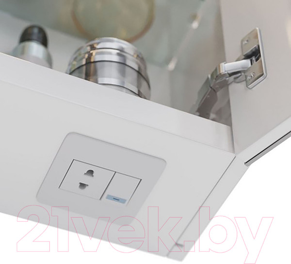 Изображение товара Шкаф с зеркалом для ванной LEMARK Zenon 100x80 / LM100ZS-Z (белый глянец)