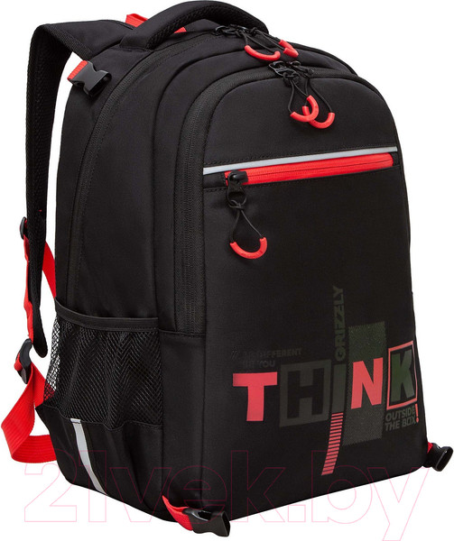 Изображение товара Школьный рюкзак Grizzly RB-458-1 (черный/красный)