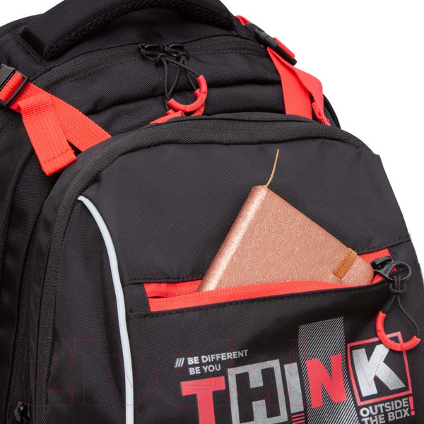 Изображение товара Школьный рюкзак Grizzly RB-458-1 (черный/красный)