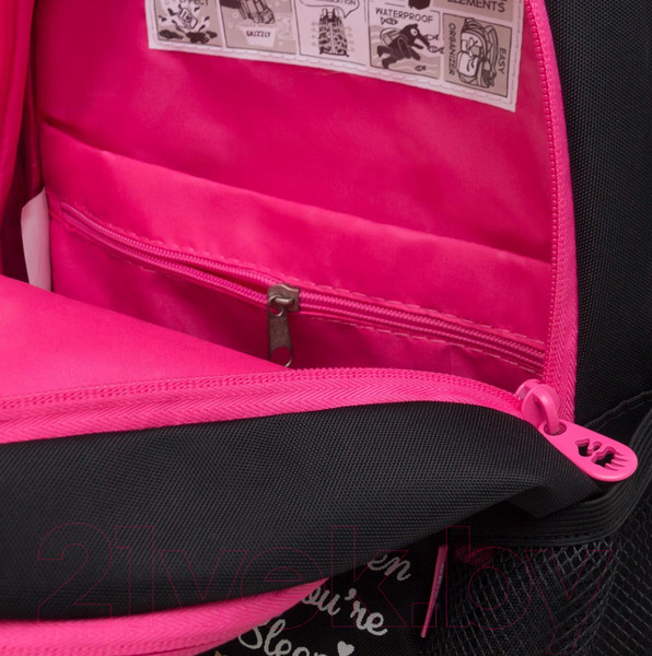 Изображение товара Школьный рюкзак Grizzly RG-463-1 (черный/розовый)