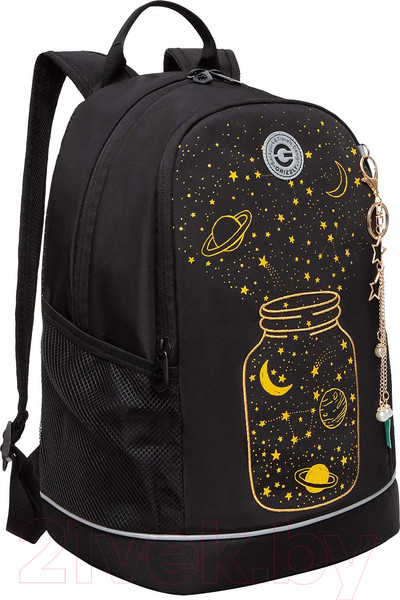 Изображение товара Школьный рюкзак Grizzly RG-463-3 (черный/золото)