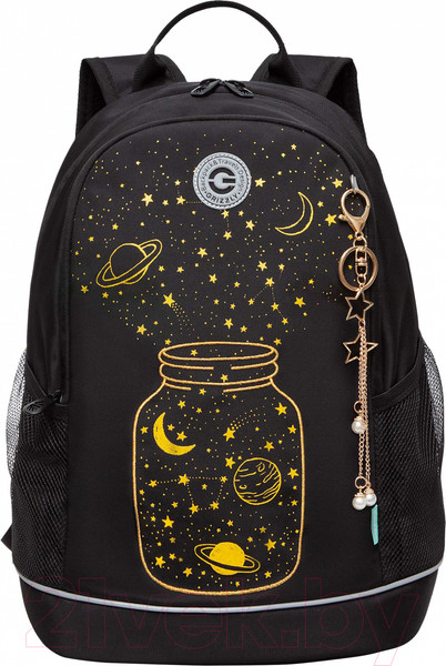 Изображение товара Школьный рюкзак Grizzly RG-463-3 (черный/золото)