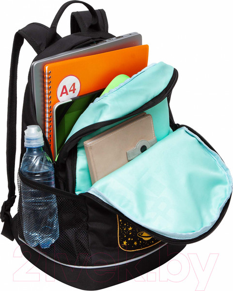 Изображение товара Школьный рюкзак Grizzly RG-463-3 (черный/золото)