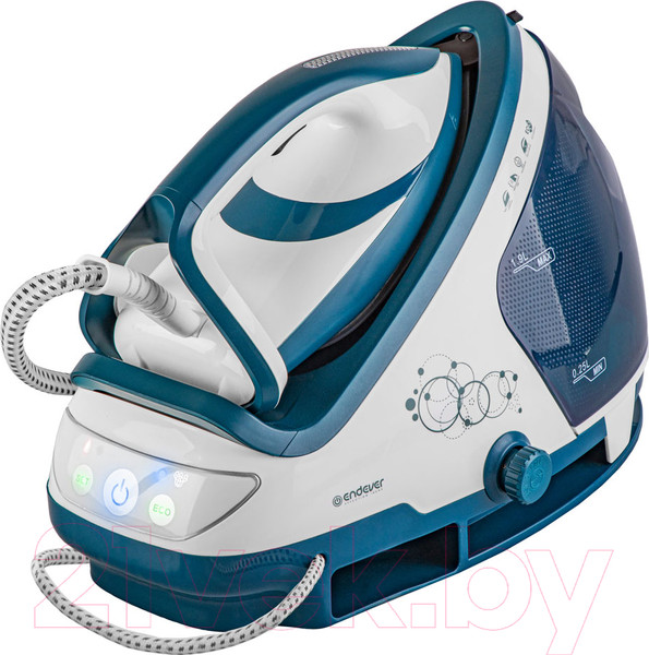 Изображение товара Утюг с парогенератором Endever Delta-500 (белый/темно-бирюзовый)