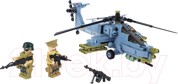 Изображение товара Конструктор Bondibon Военный десант Вертолет / ВВ6133 (241эл)