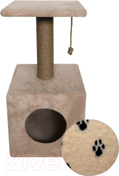 Изображение товара Комплекс для кошек Kogtik Энцо / БЛД m (бежевый/лапки/джут)