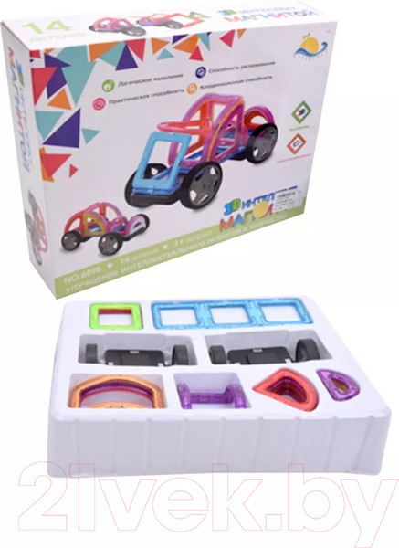 Изображение товара Конструктор магнитный Наша игрушка 689B