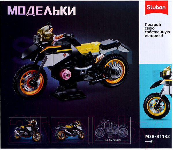 Изображение товара Конструктор инерционный Sluban Модельки. Спортбайк / M38-B1132 (200эл)
