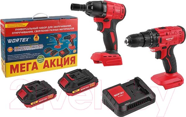 Изображение товара Набор электроинструмента Wortex CWR 0318 + LX BD 1820 Li / 1329368