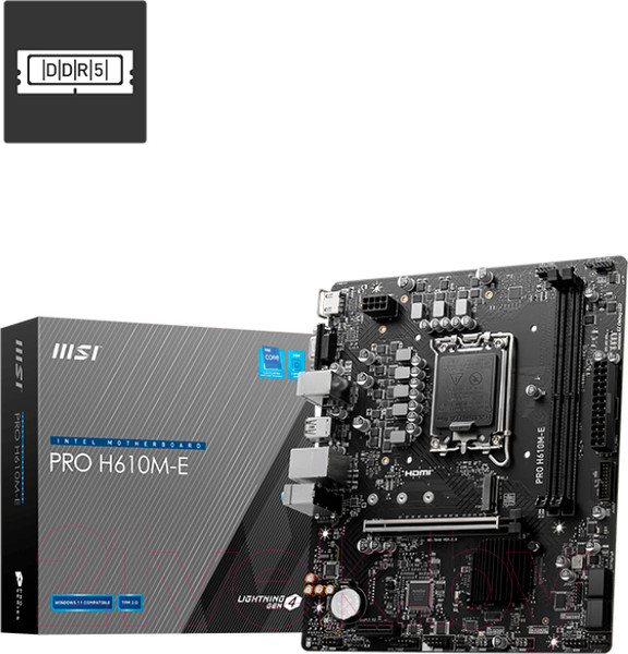 Изображение товара Материнская плата MSI Pro H610M-E